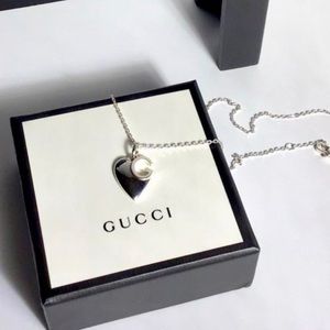Gucci “Charlotte” .925 silver matched set of Earrings and Necklace